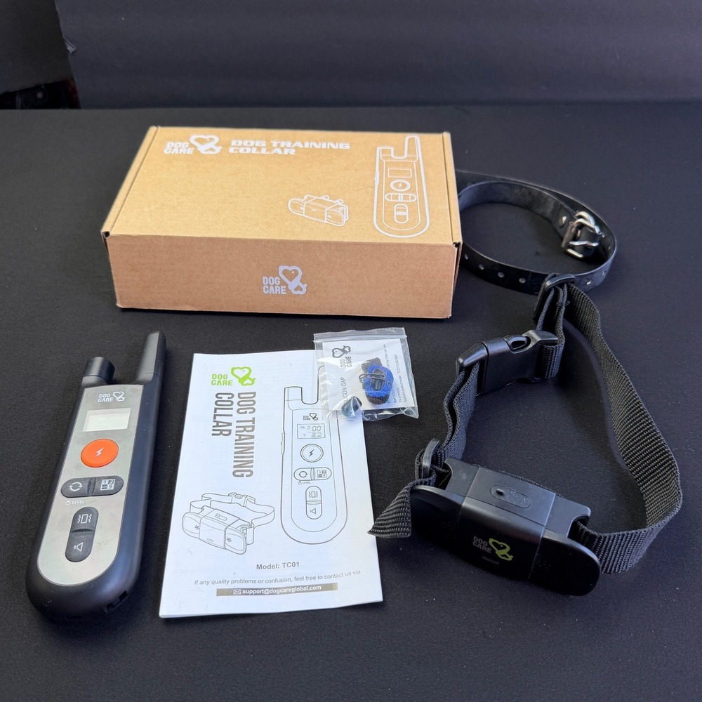 Dog Care TC01 Rechargeable Dog Training Collar System Remote Waterproof Black